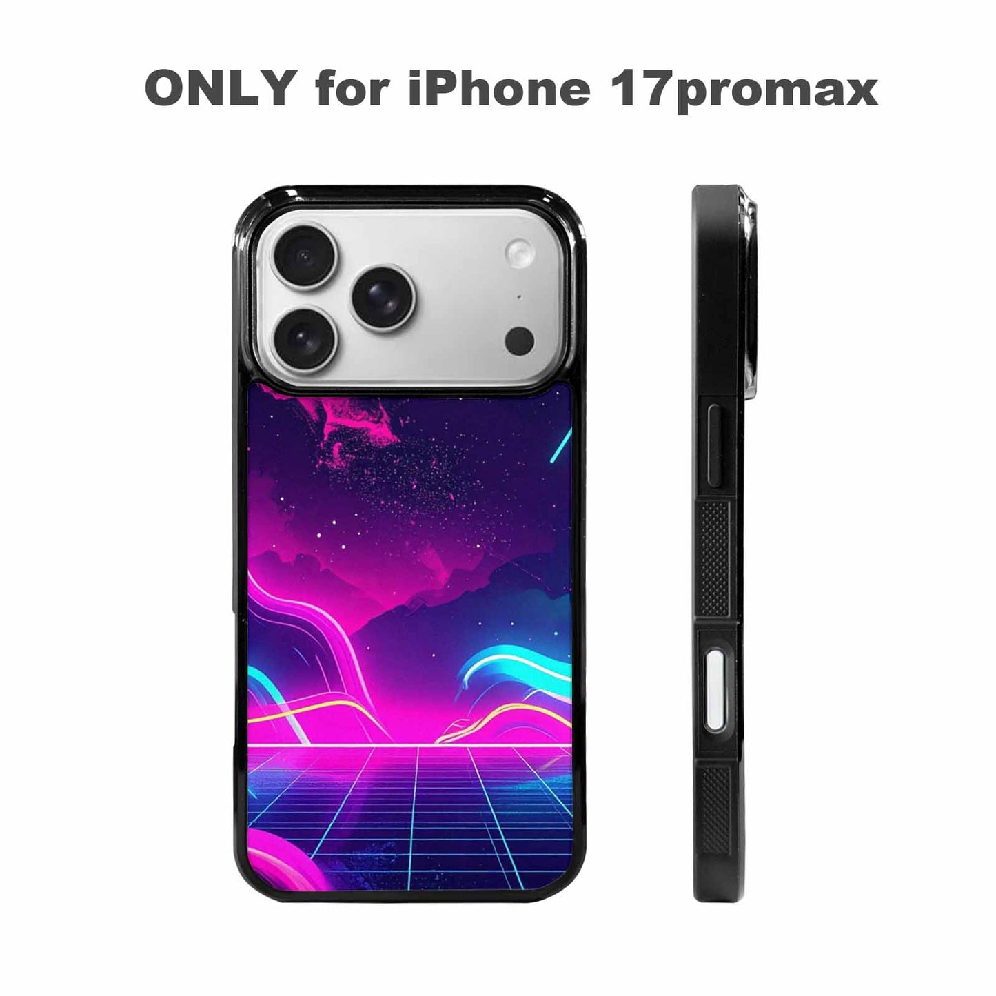 iPhone 17 Pro Max Case — Neon Cartoon Art Pattern Retro Vintage, Custom Made Phone Cover