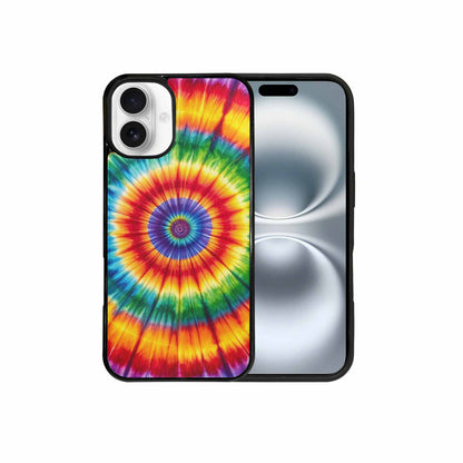 iPhone 16 Plus Case — Rainbow Spiral Tie Dye Alt, Custom Phone Case
