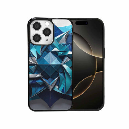 iPhone 15 Pro Max Case — Geometric Origami Art Pattern, Unique Phone Case Design