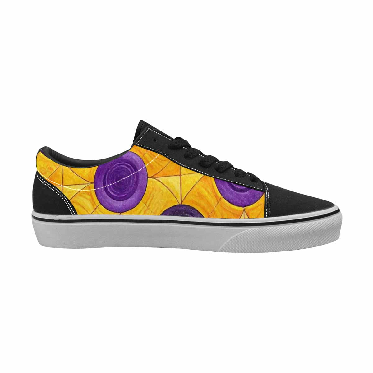 MEN'S Intersex Flag Color Canvas Lace-Up Wallpaper Art Shoes