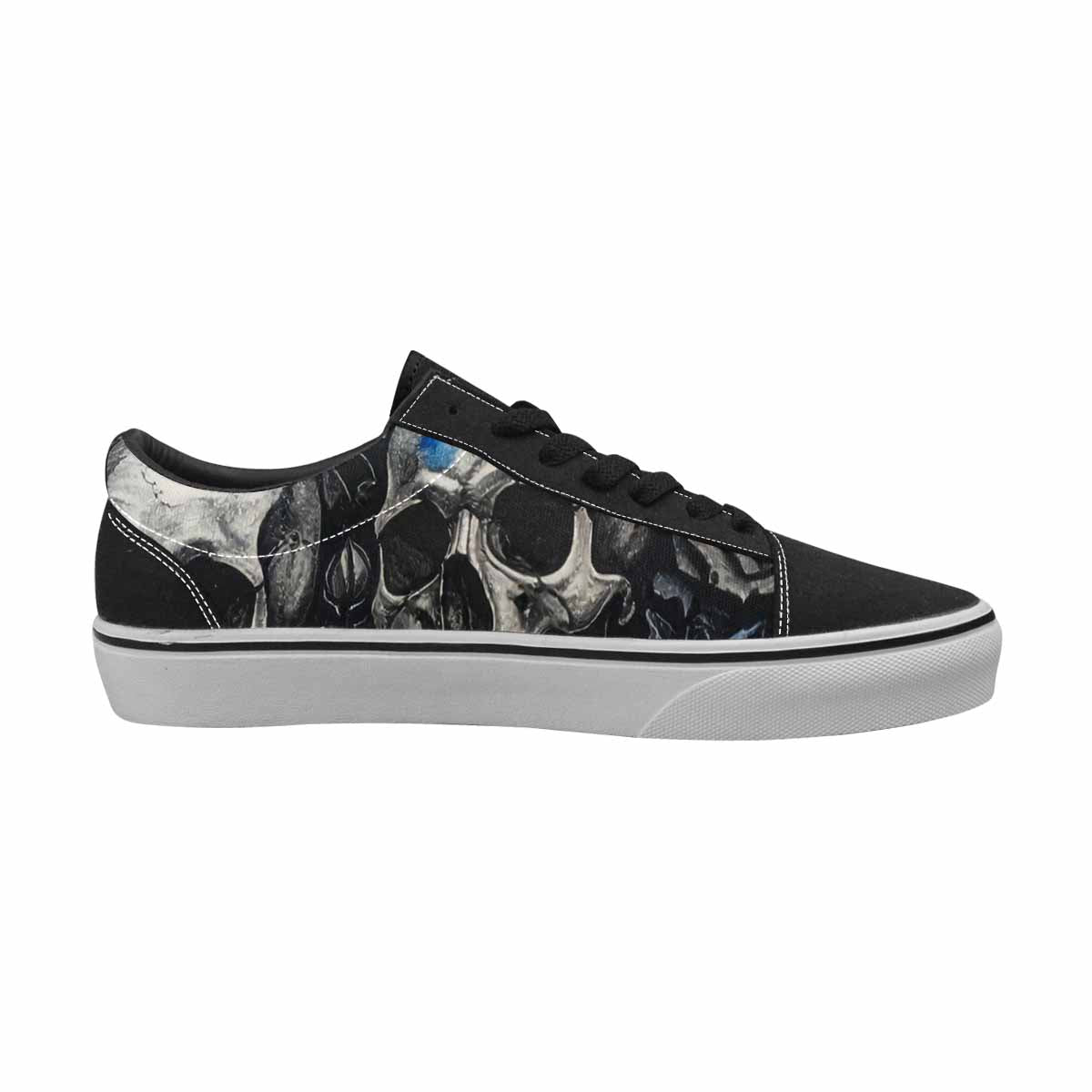 WOMEN'S Skull Roses Lace-Up Canvas Vibrant Chaos Sneakers