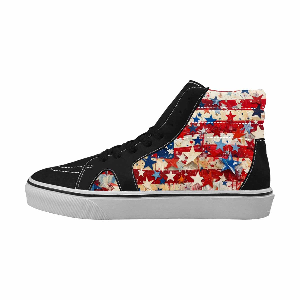 MEN'S Patriotic Stars Stripes High Top Canvas Aesthetic Shoes