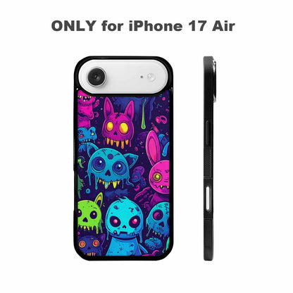 iPhone 17 Air Case — Mixed Toxic Glow Creature Pattern Cartoon, Original Design Phone Case