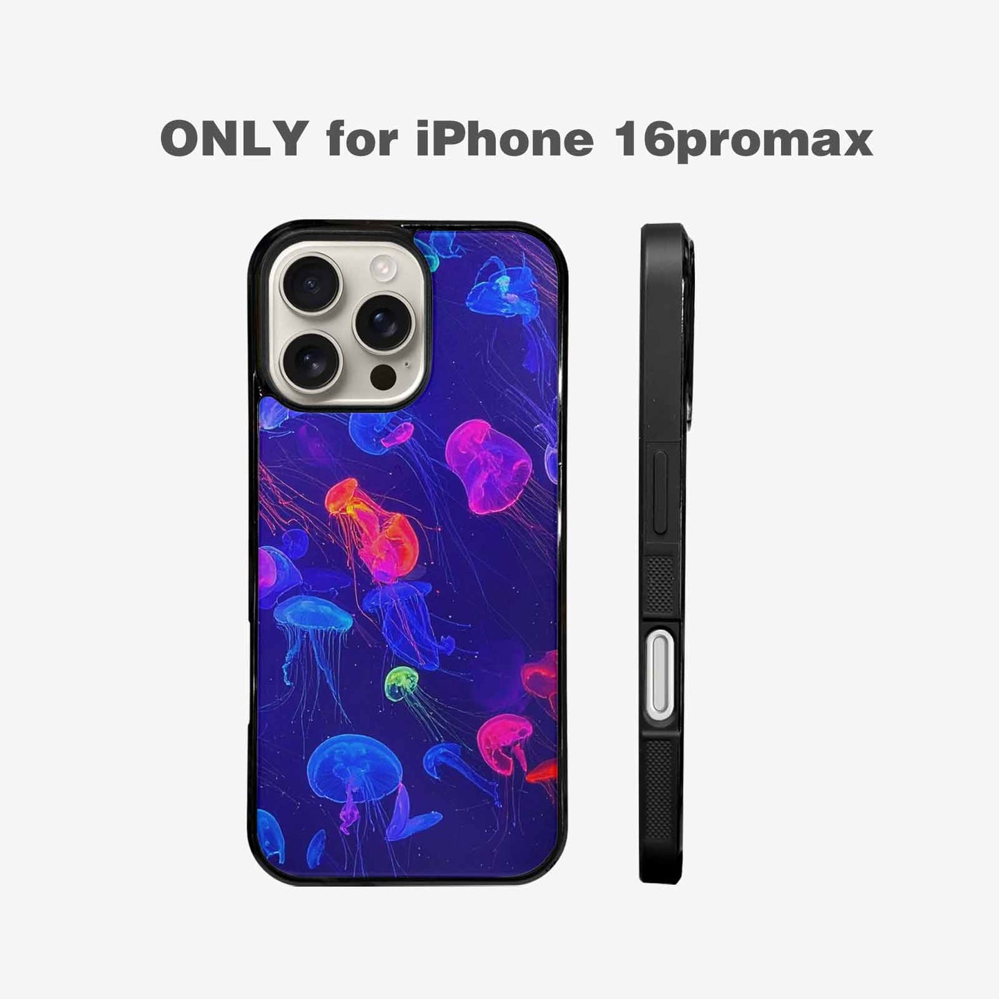 iPhone 16 Pro Max Case — Jellyfish Glow Jellyfish Glow Pattern Hundreds, Custom Print Case Cover