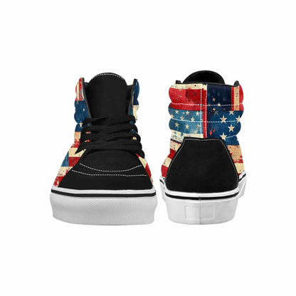 MEN'S American Flag Stars High Top Canvas Cottagecore Custom Sneakers