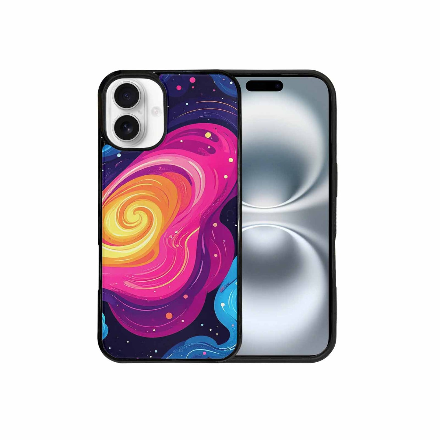 iPhone 16 Plus Case — Love Wins Galaxy Seamless Pattern Vibrant, Custom Print Case Cover