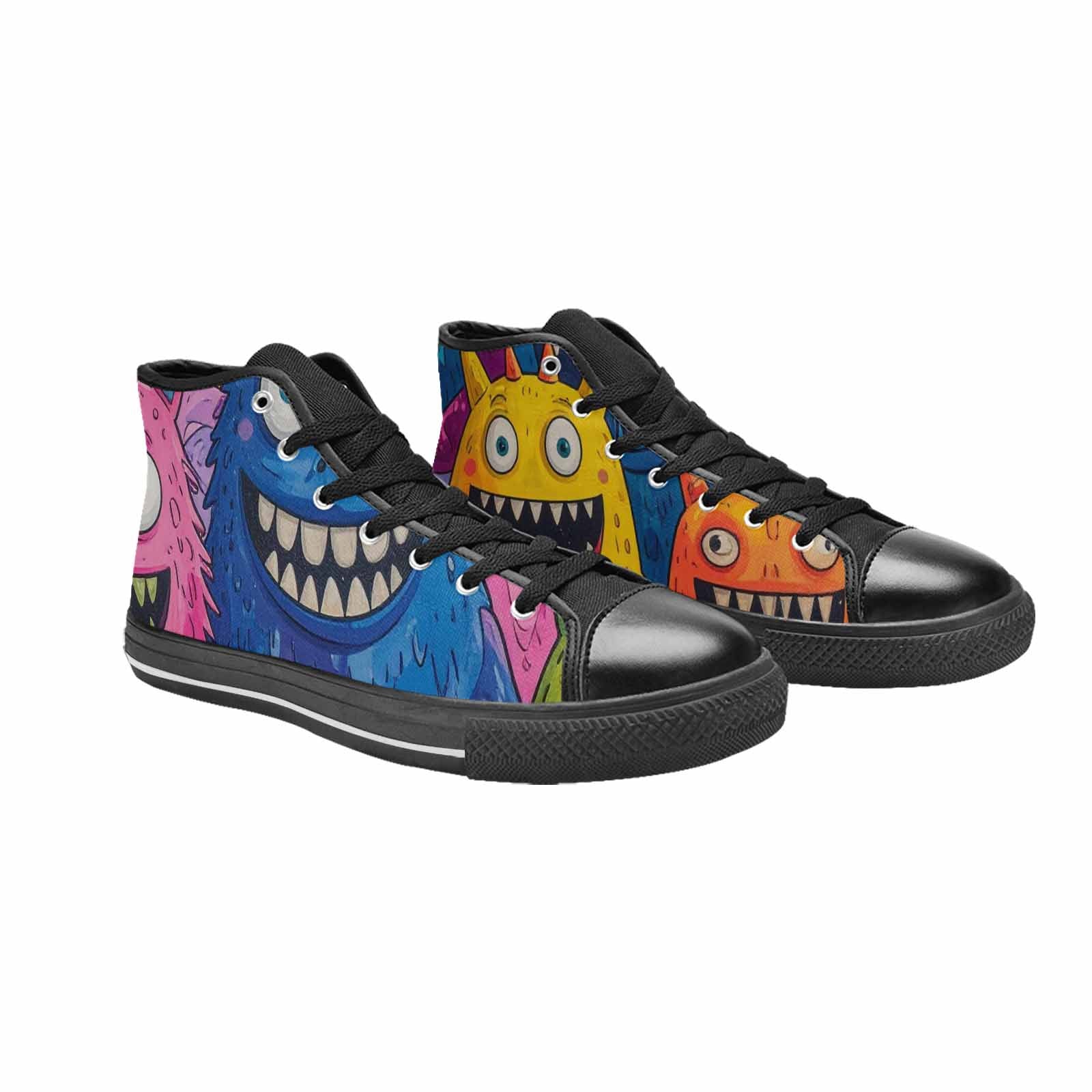 WOMEN'S Goofy Cartoon Monster High Top Canvas Aesthetic Custom Sneakers