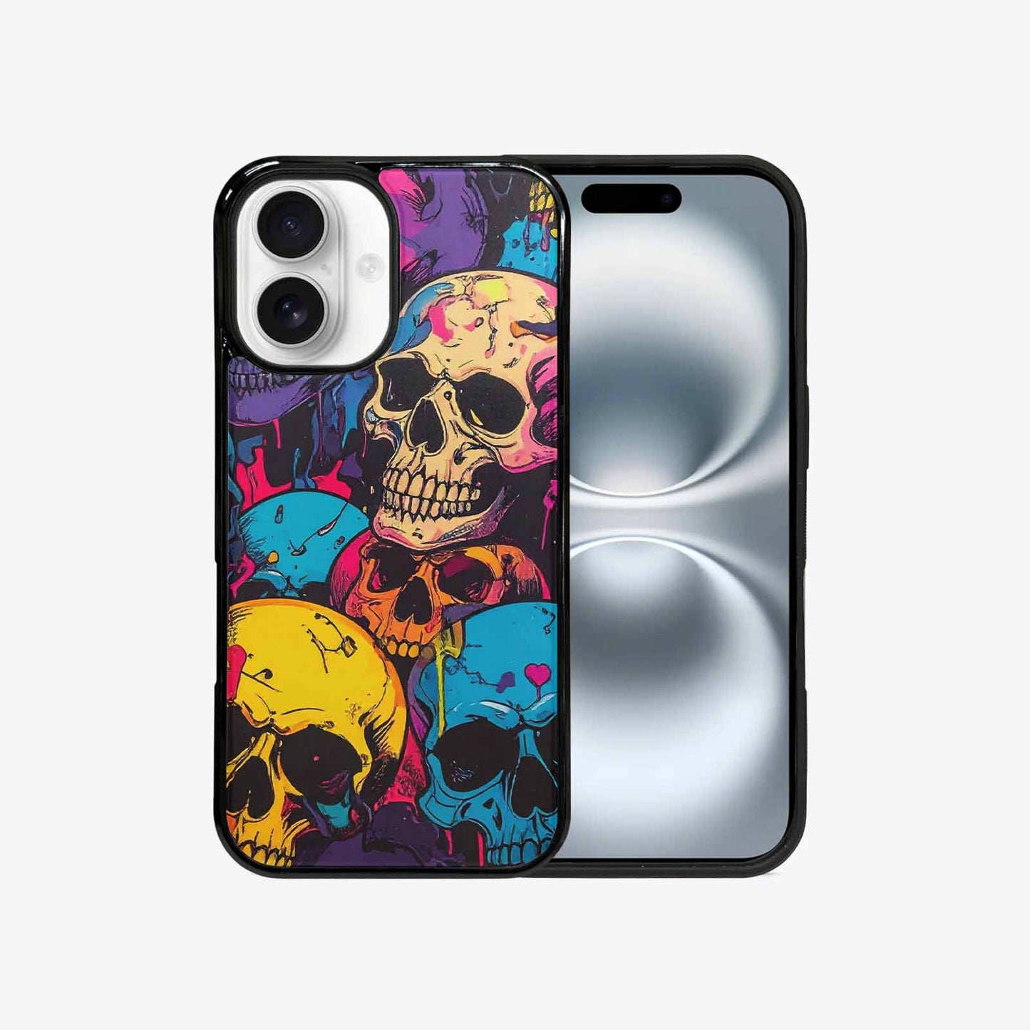 iPhone 16 Case — 1000s Of Skulls Digital Camo Drip, Custom Made Phone Cover