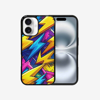 iPhone 16 Case — Lightning Bolt Storm Pattern Hundreds Of, Personalized Phone Case