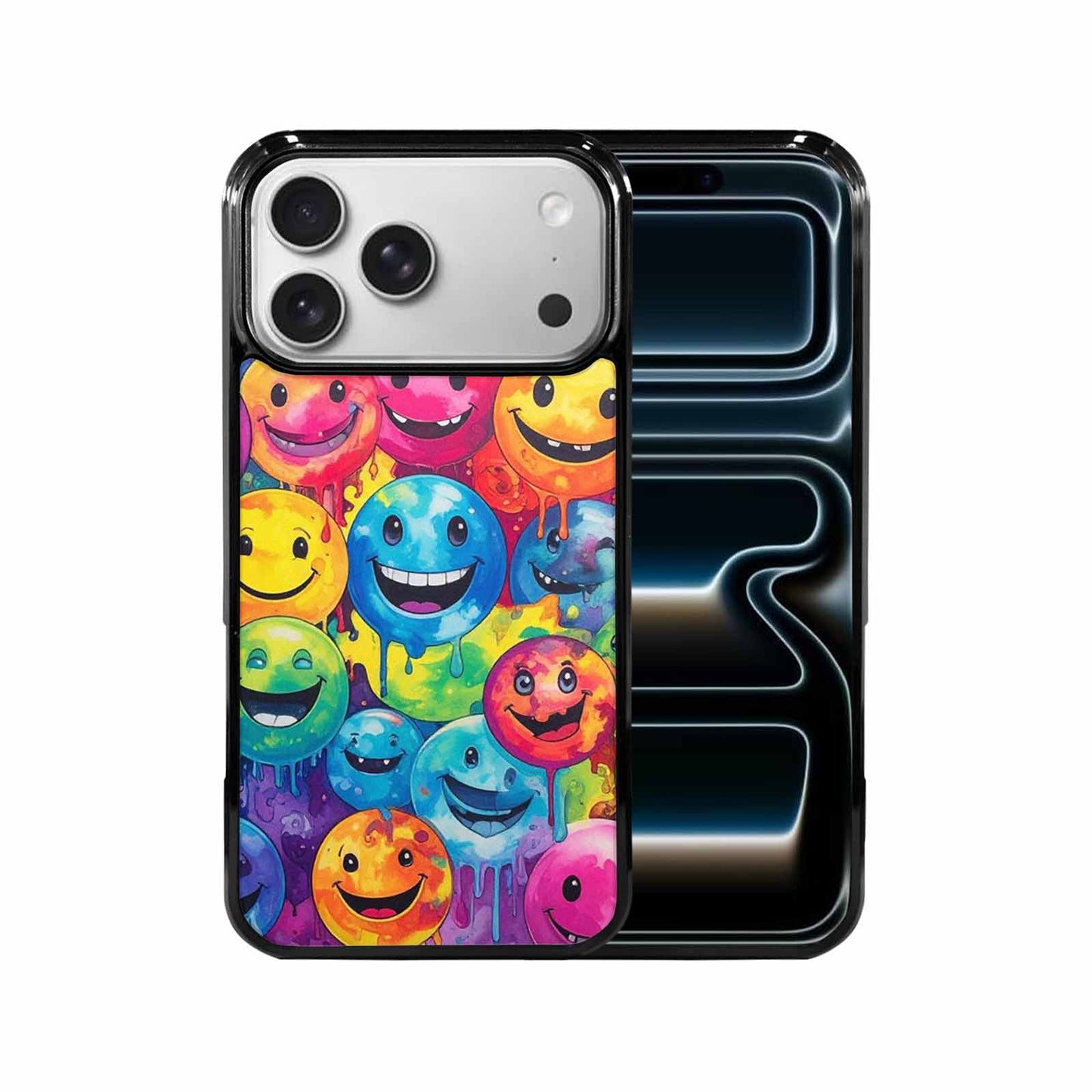 iPhone 17 Pro Max Case — Smiley Facessmiley Faces Tie Original Art, Unique Phone Case Design