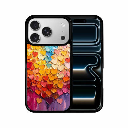 iPhone 17 Pro Case — Full Color Vibrant Heart Burst Original, Custom Phone Case