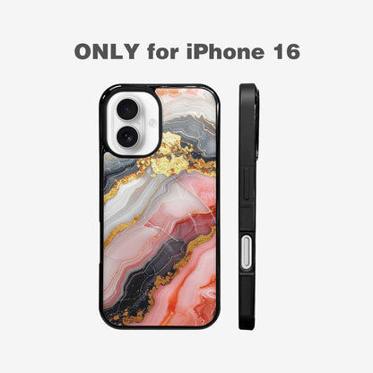 iPhone 16 Case — Marble Vein Marble Veins Pattern Hundreds, Custom Made Phone Cover