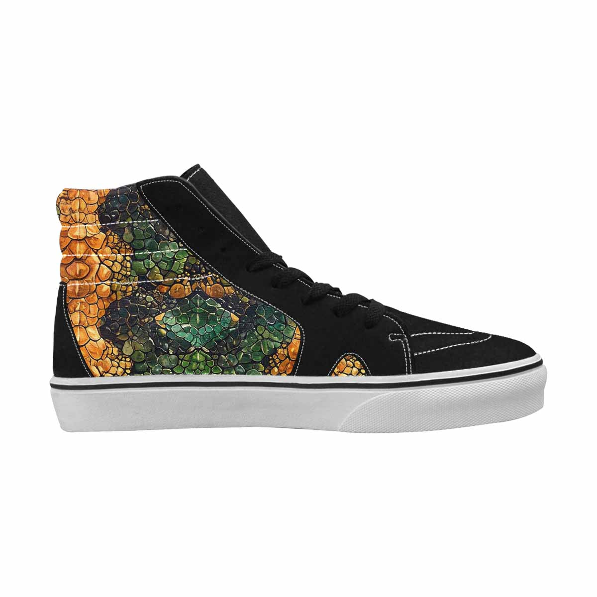 MEN'S Snake Skin Reptile High Top Canvas Aesthetic Custom Shoes