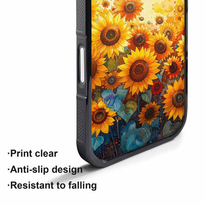 iPhone 17 Air Case — Full Color Vibrant Sunflower Burst Floral, Custom Phone Case