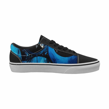 WOMEN'S Melting Moon Smiley Lace-Up Canvas Kaleidoscope Sneakers