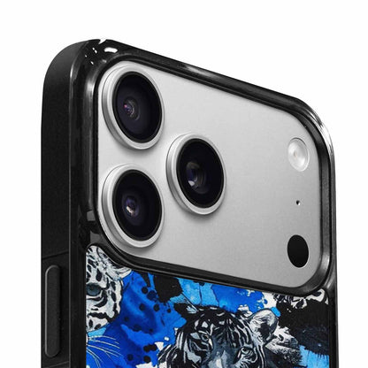 iPhone 17 Pro Case — Animal Print Black Blue Ink Animal, Customized Protective Case