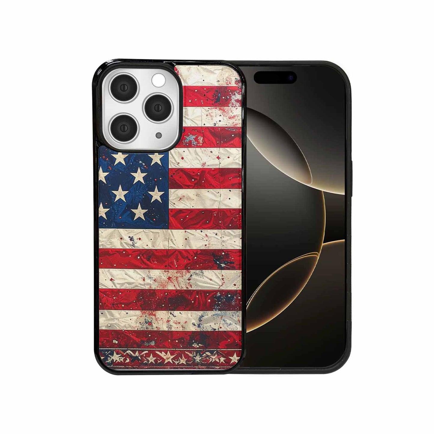 iPhone 15 Pro Max Case — American Flag Stars And Stripes Motif, Customized Protective Case