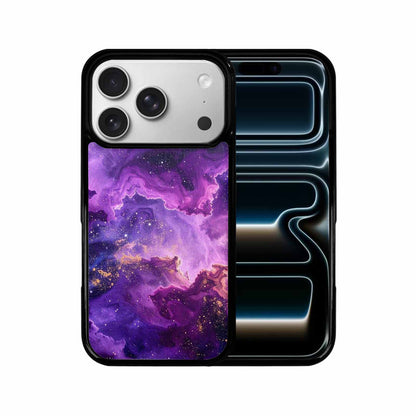 iPhone 17 Pro Case — Purple Color Tones Nebula Texture Galaxy, Custom Phone Case