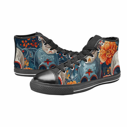 MEN'S Marble Skull High Top Canvas Dreamcore Custom Sneakers