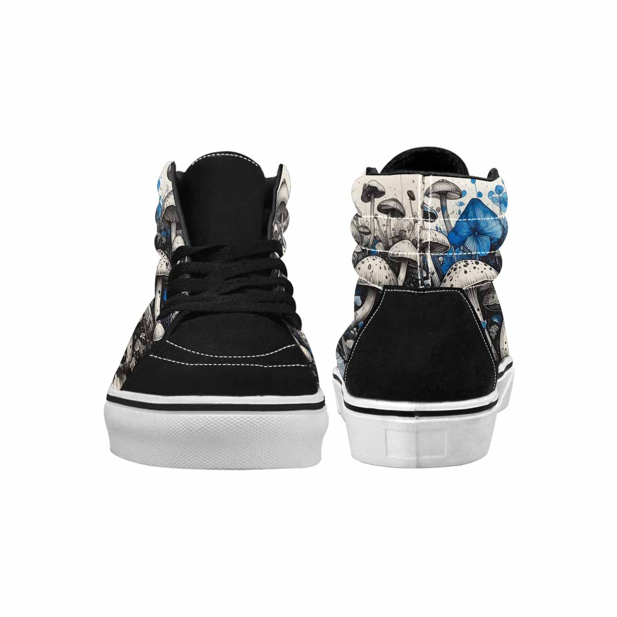 MEN'S Mushrooms (general) High Top Canvas Kaleidoscope Sneakers