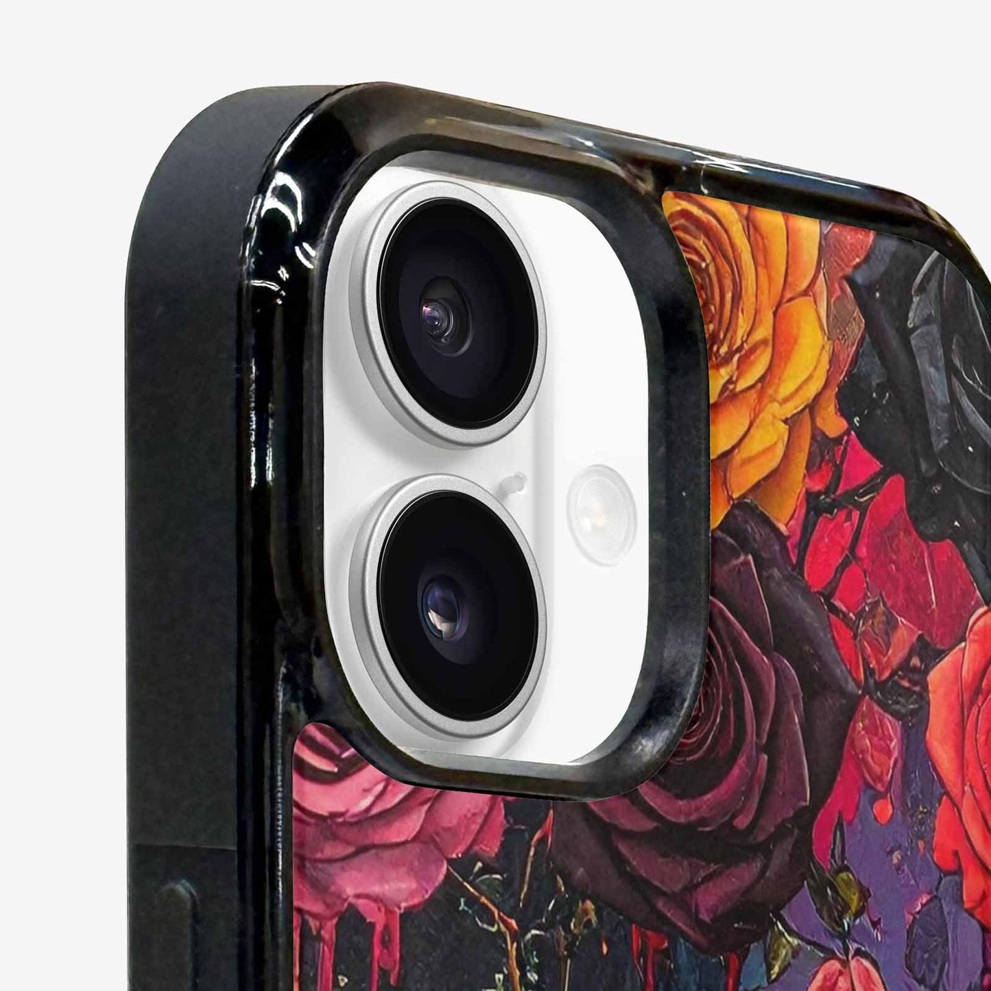 iPhone 16 Plus Case — Gothic Rose Gothic Roses Pattern Hundreds, Custom Print Case Cover
