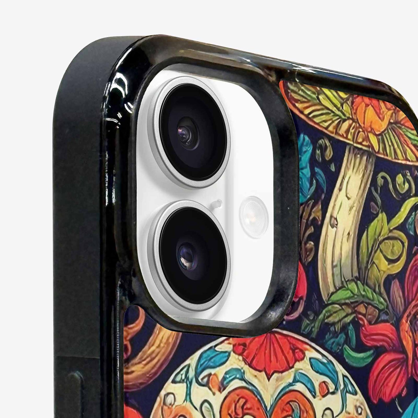 iPhone 16 Plus Case — Mushrooms And Skulls, Customized Protective Case