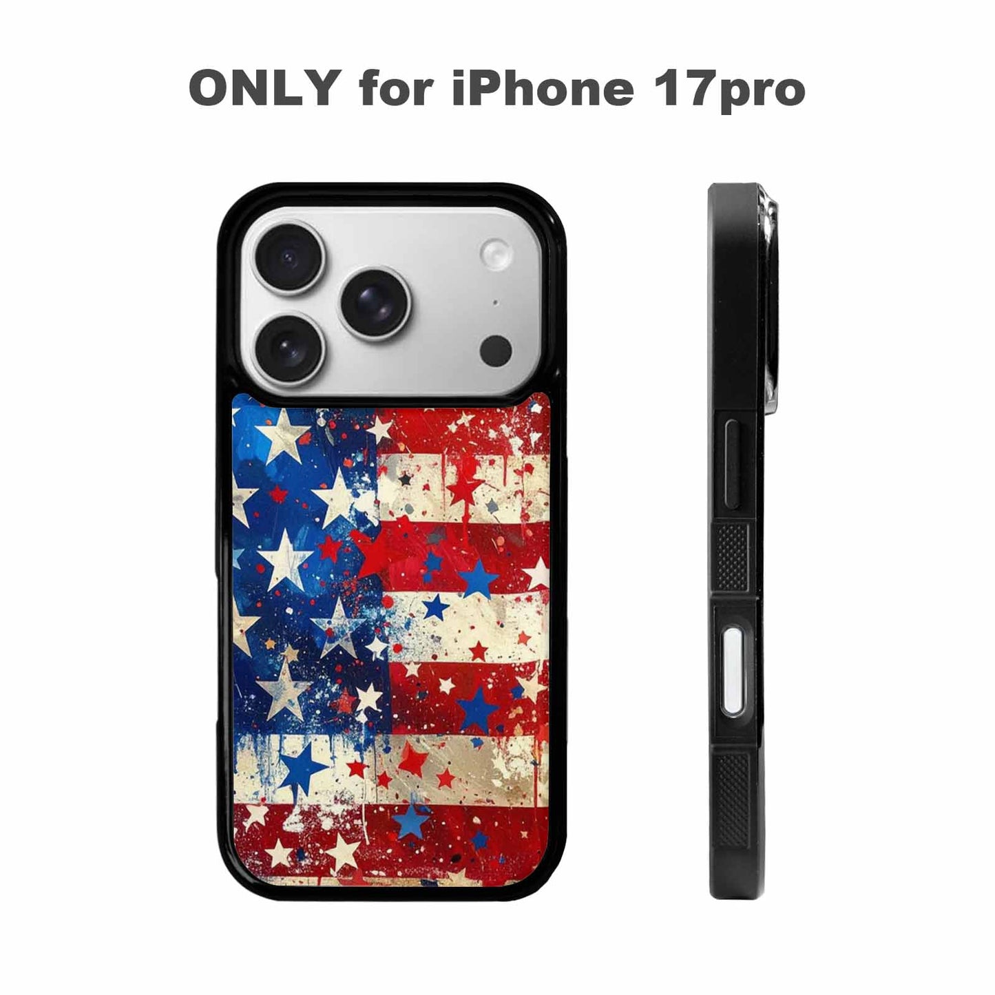 iPhone 17 Pro Case — Patriotic Stars And Stripes American Galaxy, Customized Protective Case