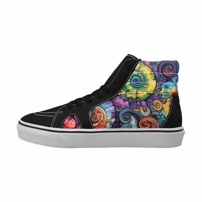 MEN'S Tie High Top Canvas Neon Fantasy Shoes
