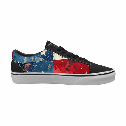 MEN'S American Flag Stars Canvas Lace-Up Grunge Custom Shoes