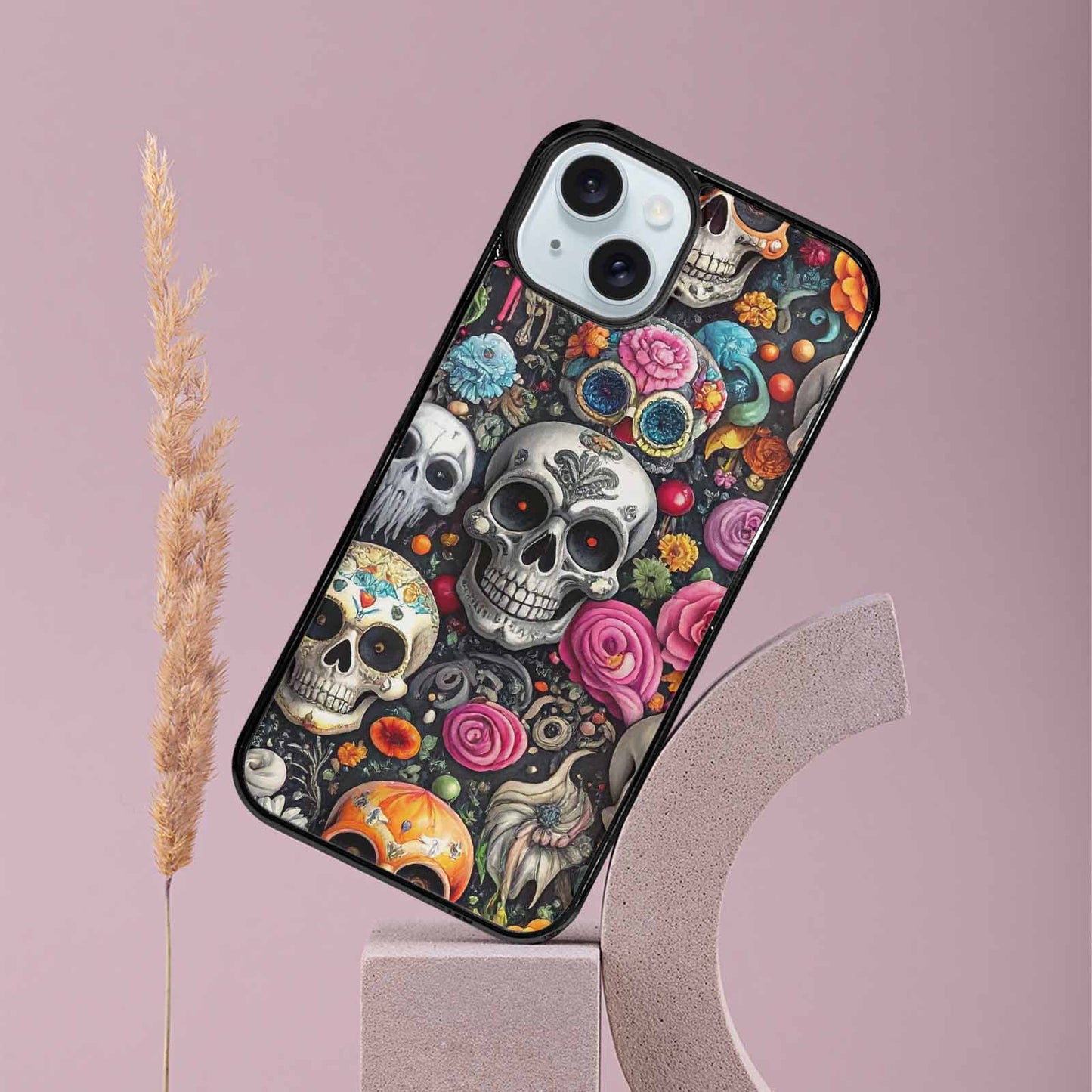iPhone 15 Plus Case — Greyscale Black And White Dark Black, Custom Print Case Cover