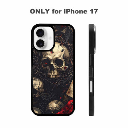 iPhone 17 Case — Skull Dark Art Gothic Print Gothic, Custom Designed Case Cover