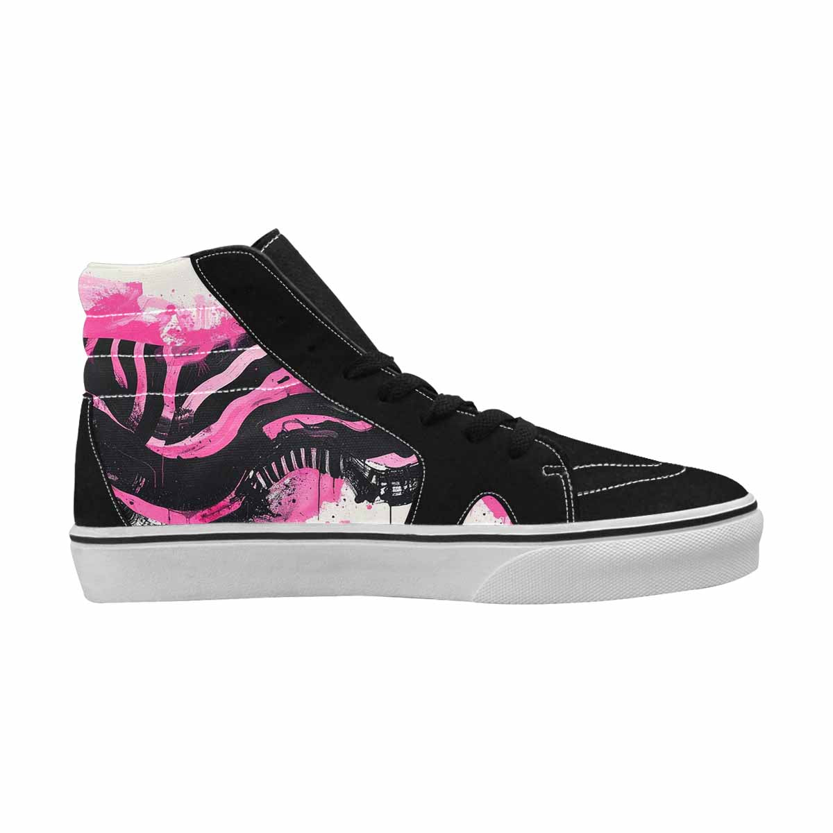 MEN'S Zebra Stripe Burst High Top Canvas Dreamcore Custom Shoes