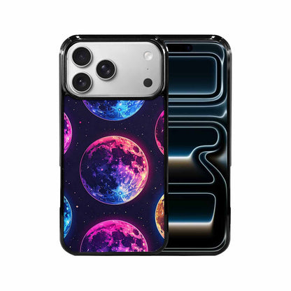 iPhone 17 Pro Max Case — Neon Winter Moon Cartoon Cute, Custom Art Phone Cover