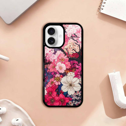 iPhone 17 Case — Cherry Blossom Branch Pattern Original Art, Customized Protective Case