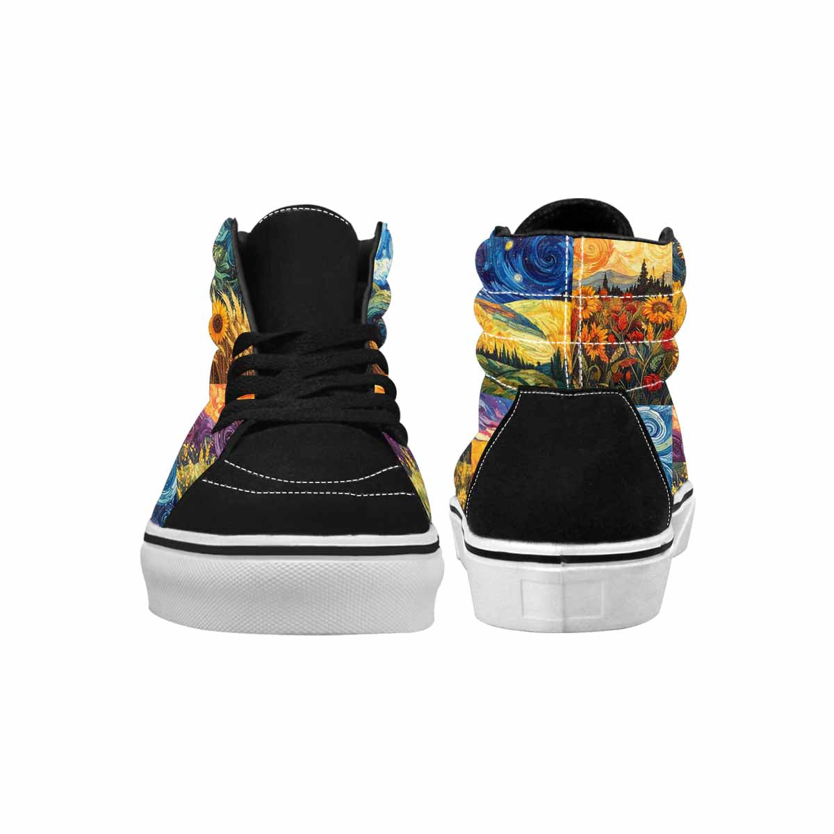 WOMEN'S Van Gogh-Style Swirl High Top Canvas Dreamcore Shoes