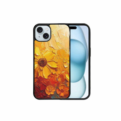 iPhone 15 Plus Case — Impressionist Sunflower Brushstroke Pattern Hundreds Of, Custom Phone Case
