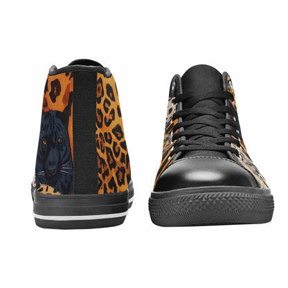 WOMEN'S Animal Print High Top Canvas Dark Academia Shoes