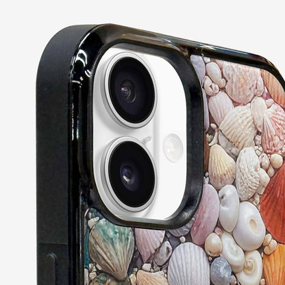 iPhone 16 Case — Seashell Collage Seashell Collage Pattern Hundreds, Original Design Phone Case