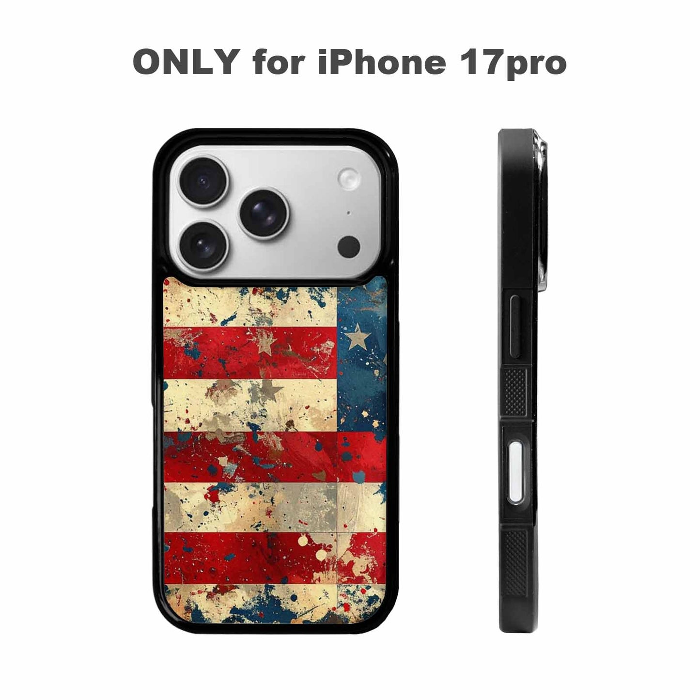 iPhone 17 Pro Case — Small American Flag Stars And Galaxy, Custom Print Case Cover