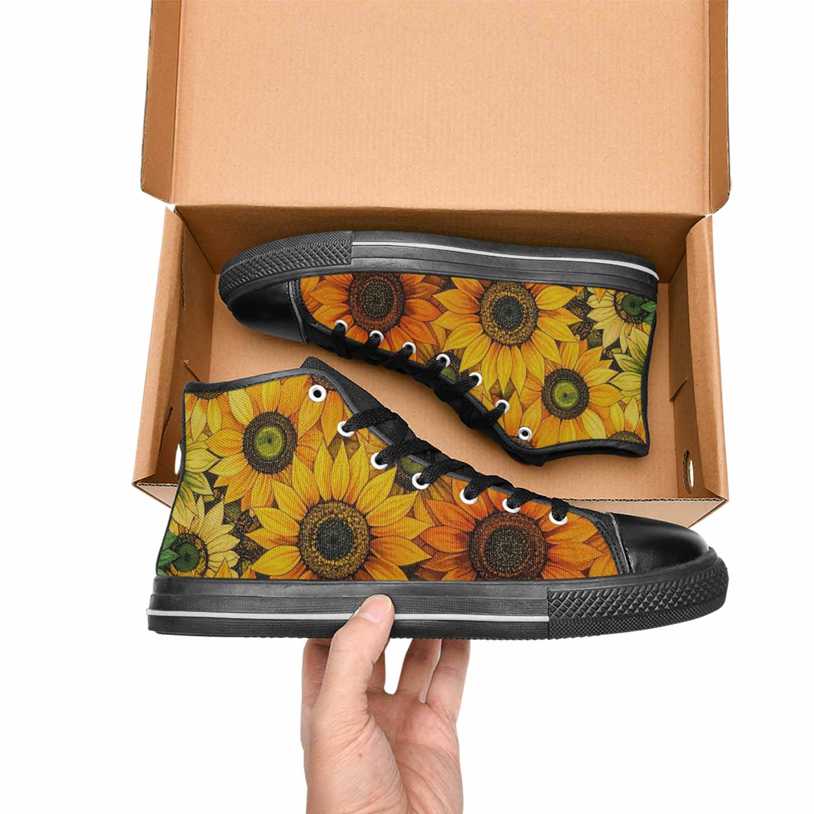 MEN'S Blend Melt Them High Top Canvas Neon Fantasy Custom Shoes