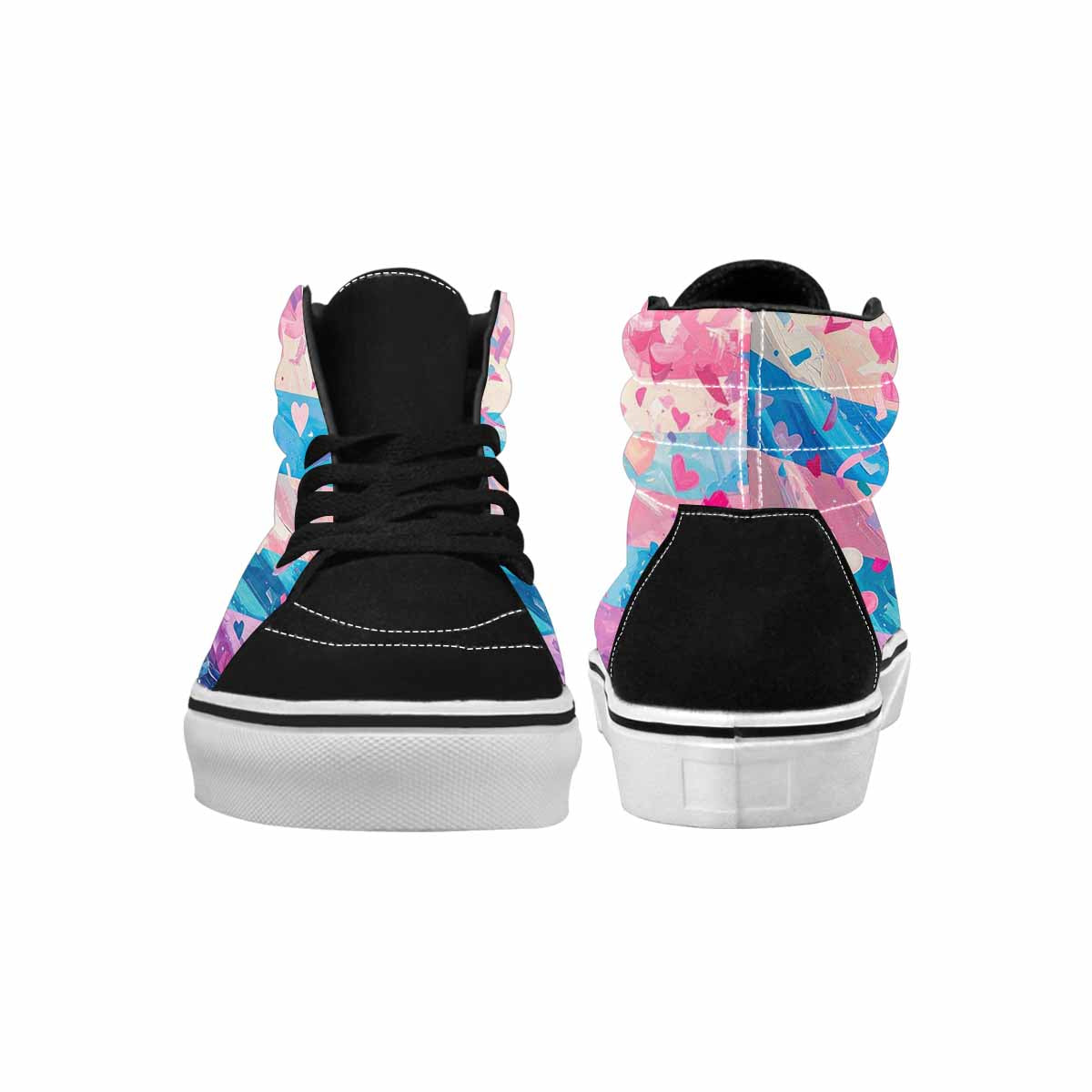 MEN'S Transgender Pride Flag High Top Canvas Surreal Custom Shoes