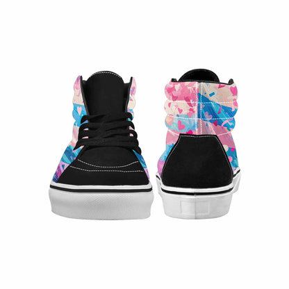 MEN'S Transgender Pride Flag High Top Canvas Surreal Custom Shoes
