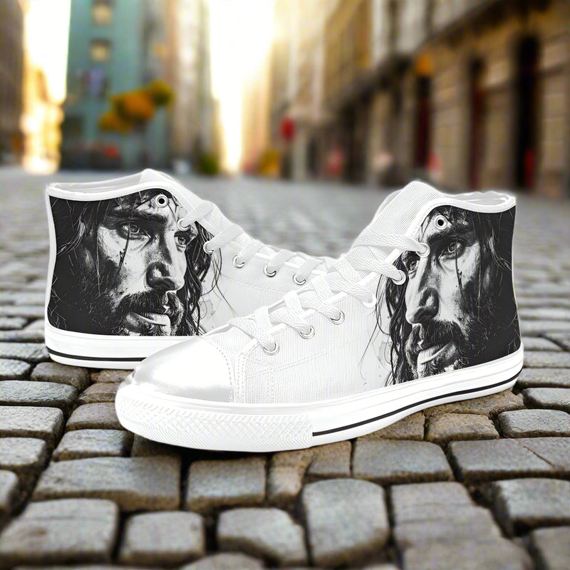Jesus Men’s Classic High Top Canvas Shoes - Freaky Shoes®