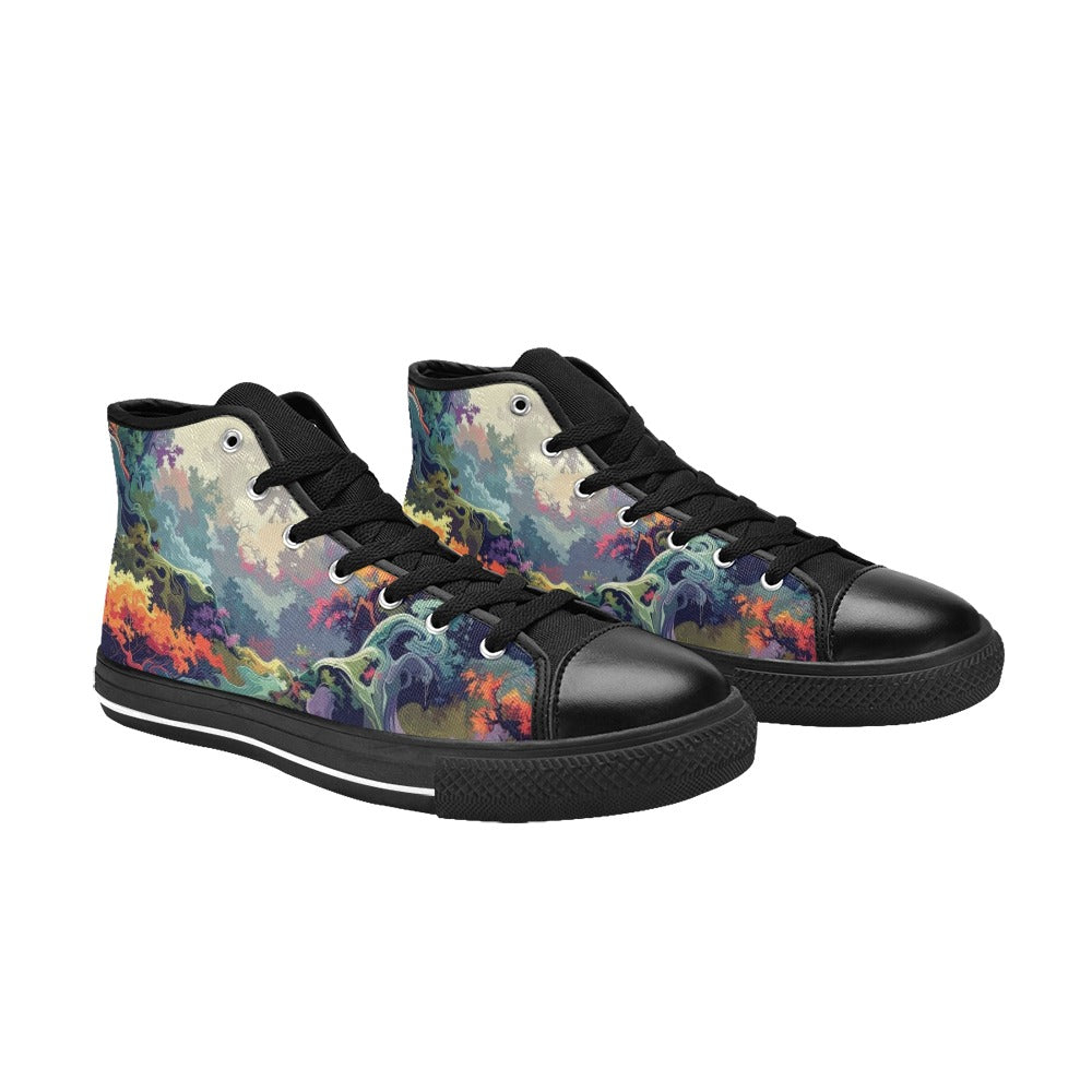 Camo Design 1 Men's High Top Canvas Shoes