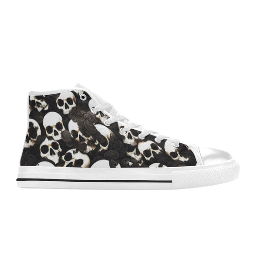 MEN'S Skulls Deluxe Men’S High Top Canvas Cottagecore Custom Sneakers