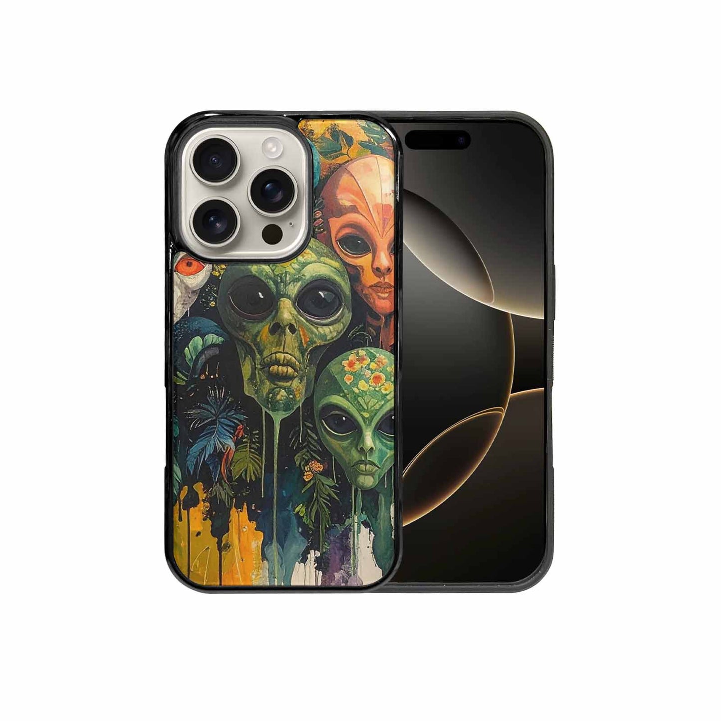 iPhone 16 Pro Case — Aliens Pattern Hundreds Of Sma Bav, Custom Designed Case Cover