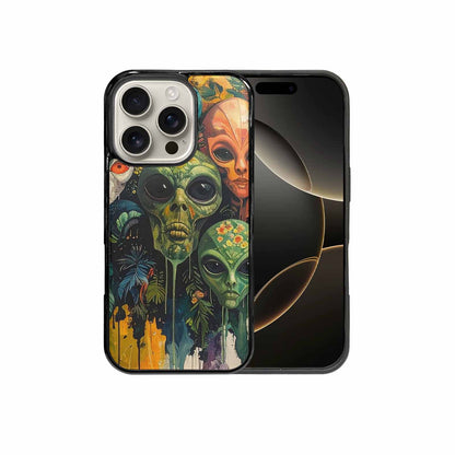 iPhone 16 Pro Case — Aliens Pattern Hundreds Of Sma Bav, Custom Designed Case Cover