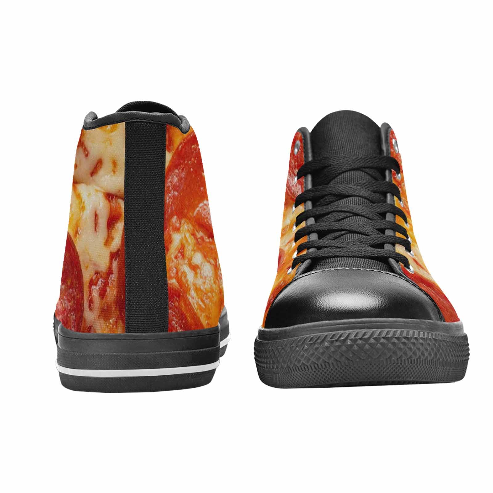 WOMEN'S Pepperoni Pizza Print High Top Canvas Dreamcore Sneakers