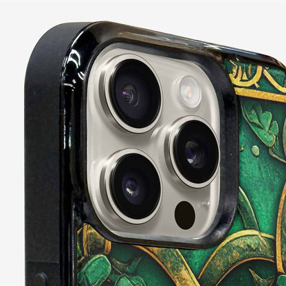 iPhone 16 Pro Case — Irish Celtic Knot Pattern Shamrocks Seamless, Original Design Phone Case