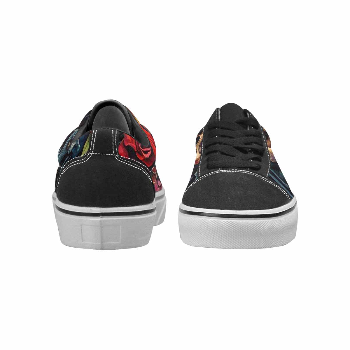 WOMEN'S Skulls Roses Melting Skulls Lace-Up Canvas Dreamlike Shoes